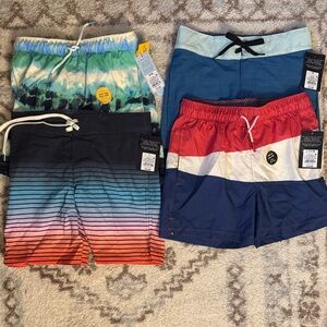 Colorful Kids Swim Shorts Set (Set of 4) M & L *NWT*